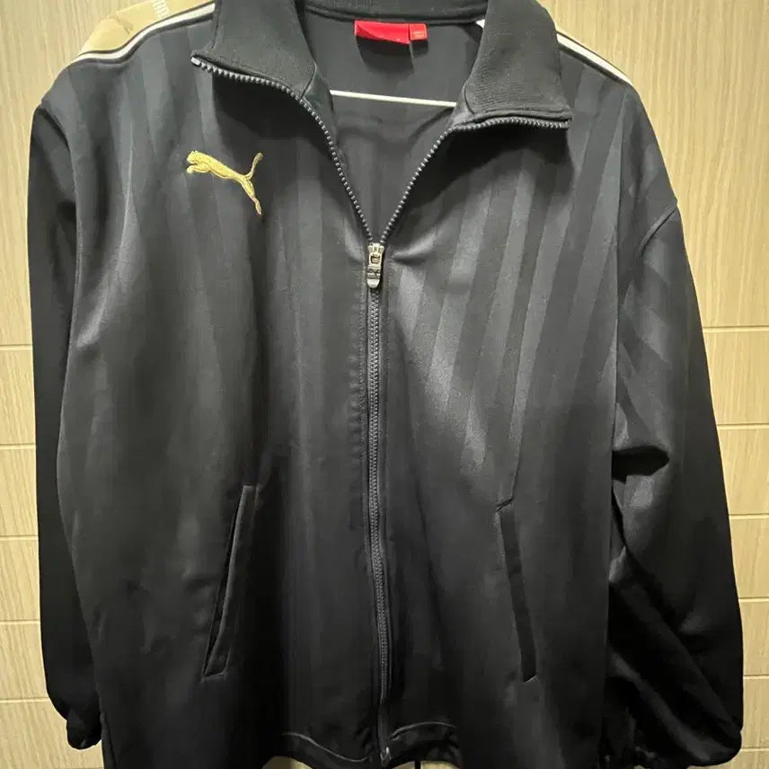 [BUNJANG] Puma Black Gold Track Top Jersey L / 푸마 블랙 골드 트랙탑 져지 L
