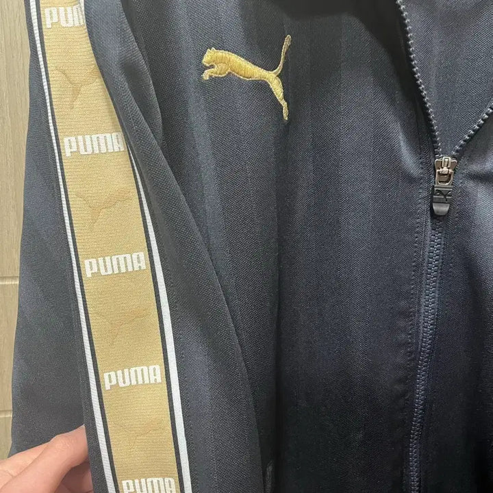 [BUNJANG] Puma Black Gold Track Top Jersey L / 푸마 블랙 골드 트랙탑 져지 L