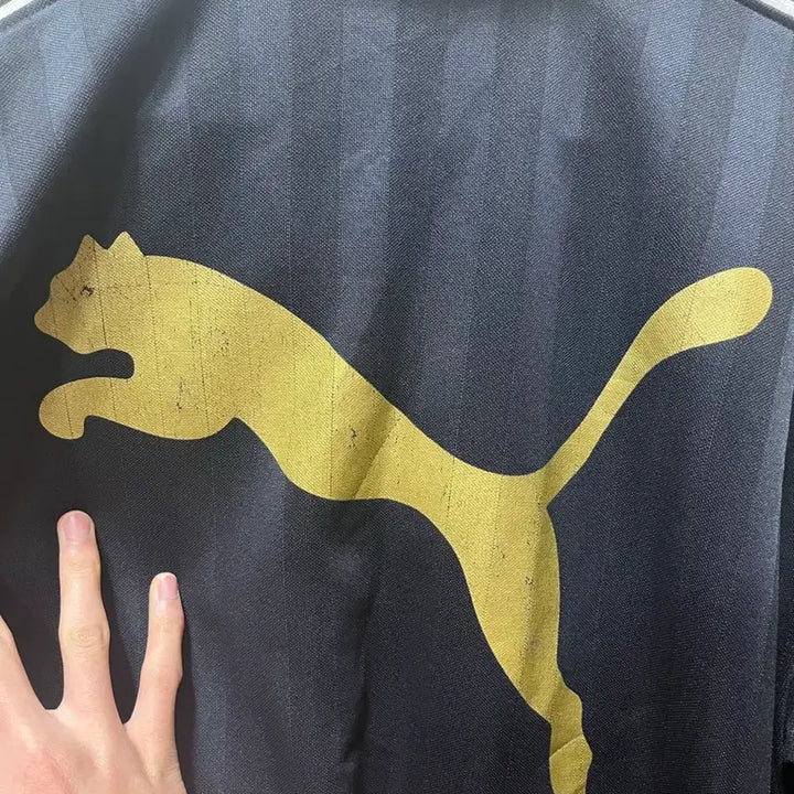 [BUNJANG] Puma Black Gold Track Top Jersey L / 푸마 블랙 골드 트랙탑 져지 L