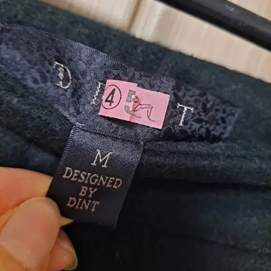 [BUNJANG] Dint Pearl Point Black Slacks / 딘트 블랙 진주 포인트 슬랙스