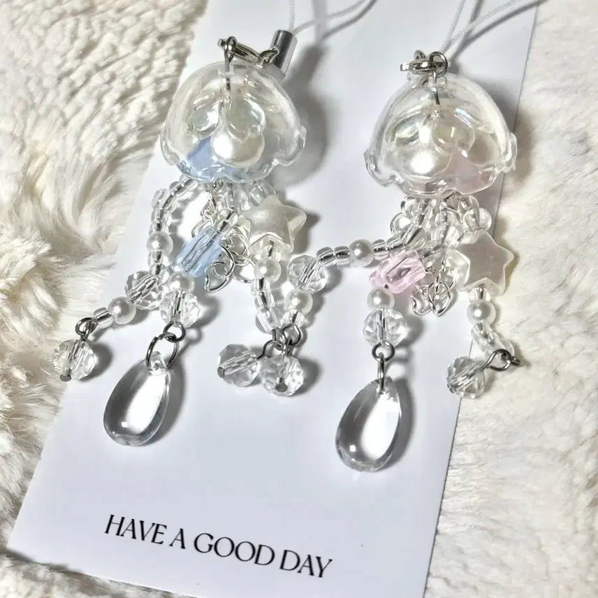 [BUNJANG] Jellyfish Bead Keyring / 해파리 비즈키링