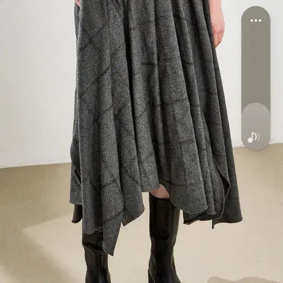 [BUNJANG] SYSTEM Wool Blend Check Bending Skirt / SYSTEM 울 블렌드 체크 밴딩 스커트