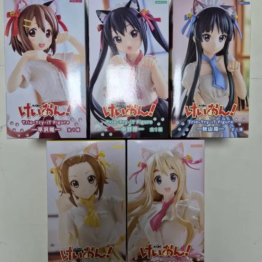 [BUNJANG] K-ON Trio-Try-iT Figure Set (Sealed) / 미개봉 케이온 Trio-Try-iT 피규어 5종 세트