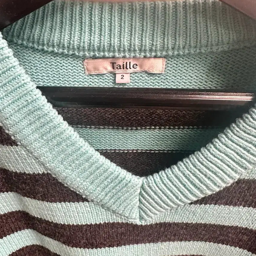 [BUNJANG] Taille Stripe Knit (Size 2) / taille(타일레) 스트라이프 니트 2사이즈