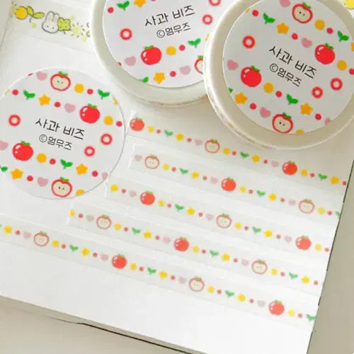[BUNJANG] Mungmmu's Apple Bead Washi Tape / 멈무즈 사과 비즈 마테