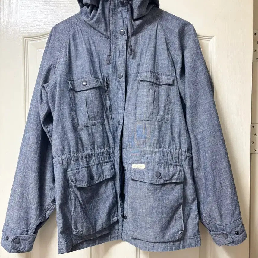 [BUNJANG] Polo Denim &amp; Supply Chambray Cotton Hooded Jacket / 폴로 데님앤서플라이 샴브레이 코튼 후디점퍼 자켓
