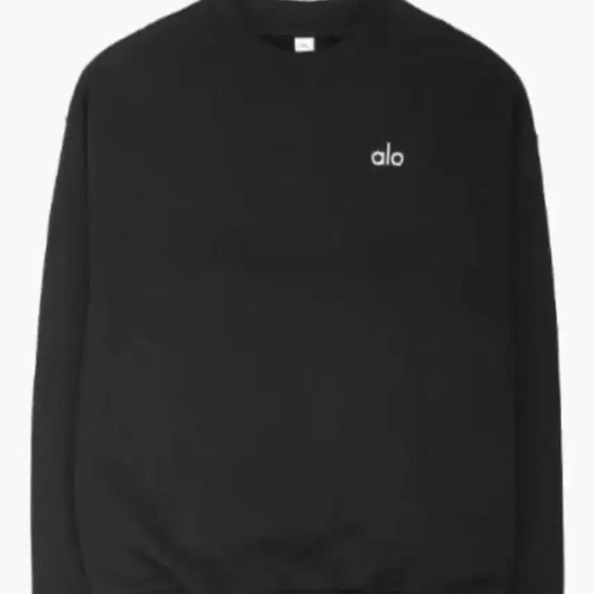 [BUNJANG] alo Black Fleece Sweatshirt / 알로 alo 블랙 약기모 맨투맨 티셔츠