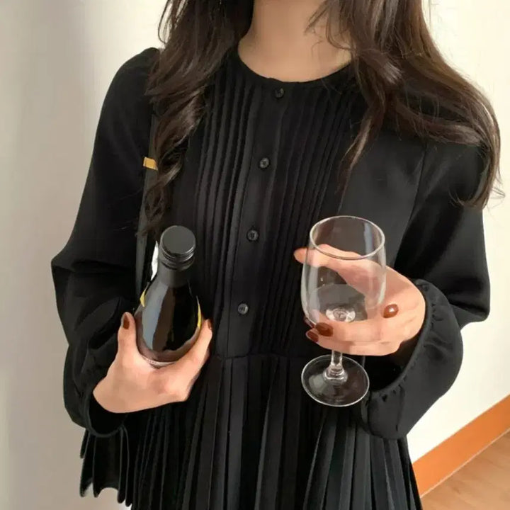 [BUNJANG] 98℃ Veruca Pleated Dress / 98도씨 베루카 플리츠 원피스
