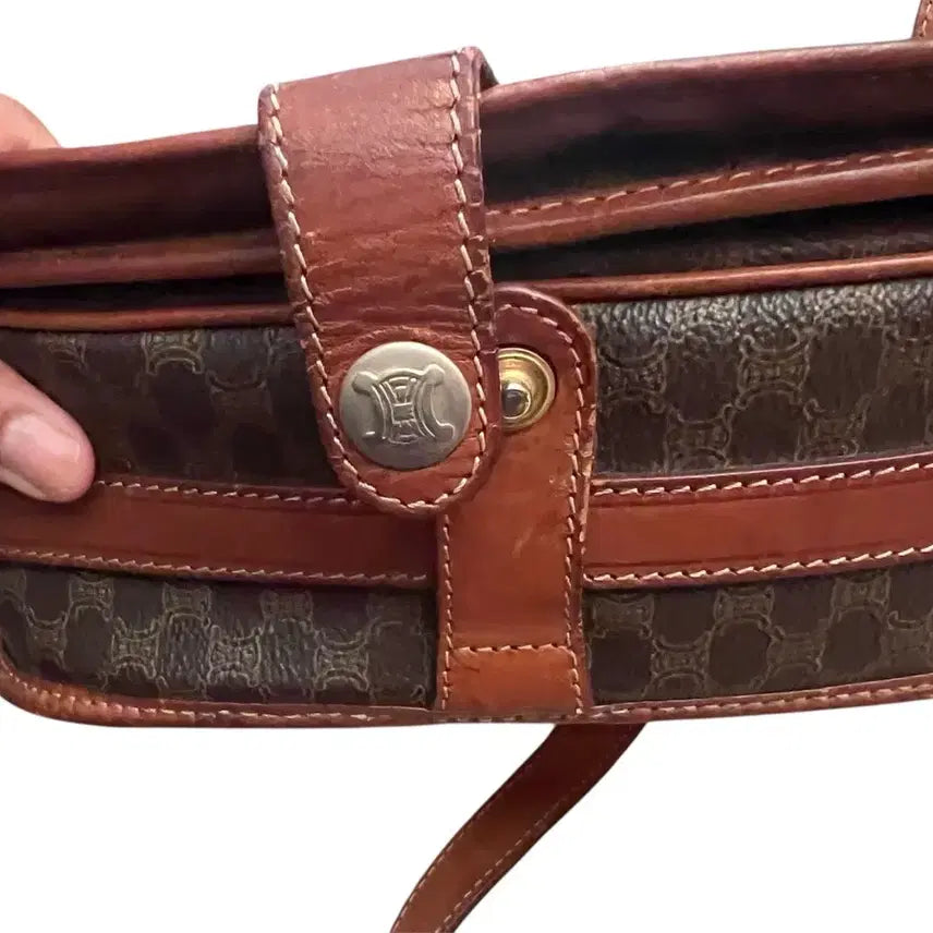 [BUNJANG] Celine Macadam Shoulder Bag / 셀린느 마카담 숄더백 브라운