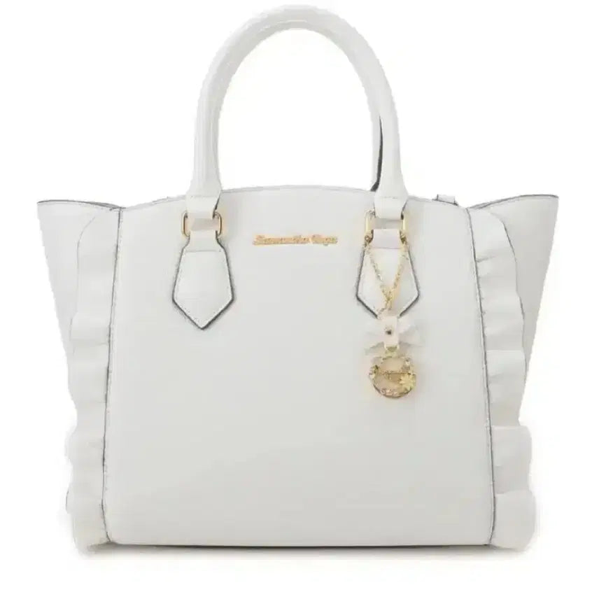 [SOLD OUT] 사만사베가 플래터 토트백 화이트 스나계 양산형 교환 가방