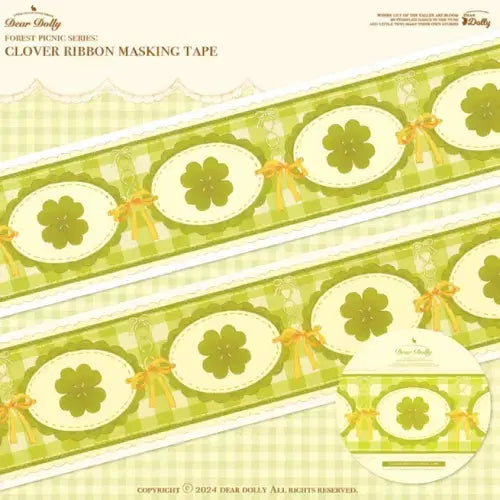 [BUNJANG] Dear Dolly Clover Ribbon Washi Tape / 디어돌리 클로버리본 마테