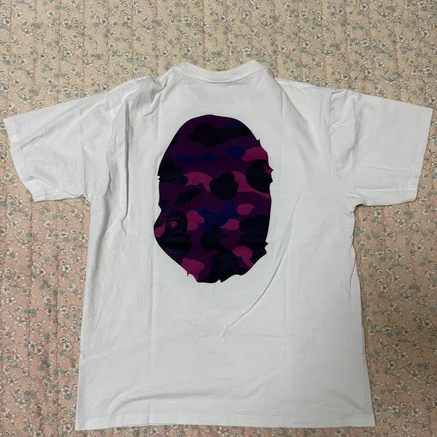 [SOLD OUT] 베이프 빅 에이프 헤드 티셔츠 화이트 퍼플 XL