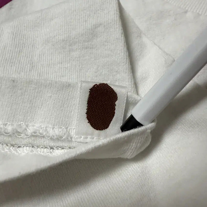 [SOLD OUT] 베이프 빅 에이프 헤드 티셔츠 화이트 퍼플 XL