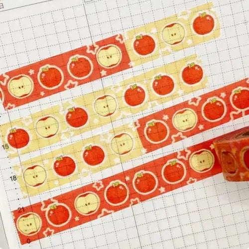 [BUNJANG] Mongjin Art Fruit Washi Tape Set / 몽진아트 과일 마테 2종