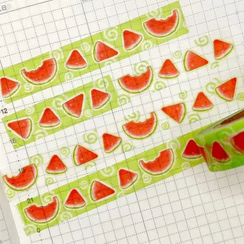 [BUNJANG] Mongjin Art Fruit Washi Tape Set / 몽진아트 과일 마테 2종