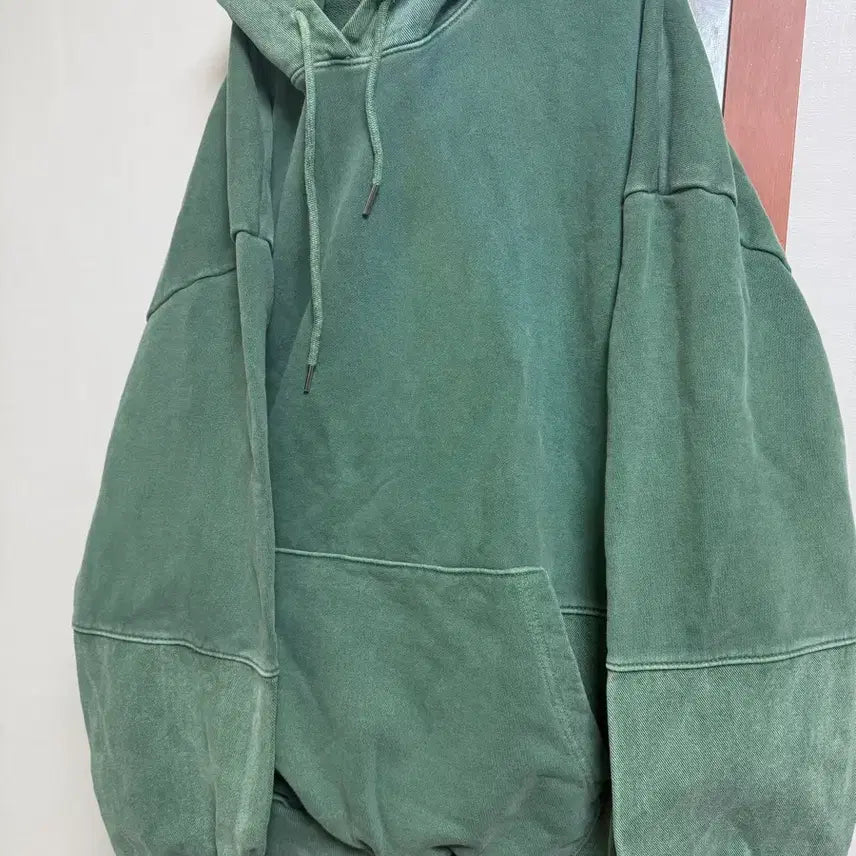 [BUNJANG] Pigment Washed Oversized Hoodie Green / 피그먼트 워싱 오버핏 후드티 그린