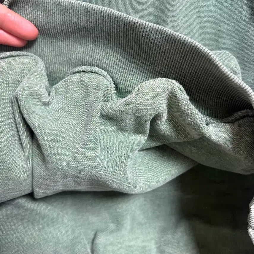 [BUNJANG] Pigment Washed Oversized Hoodie Green / 피그먼트 워싱 오버핏 후드티 그린