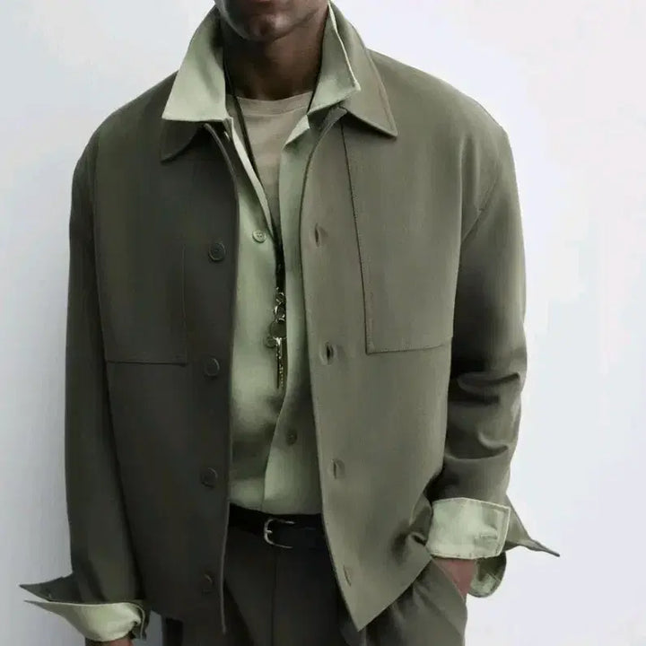 [BUNJANG] ZARA Oversized Shirt Khaki Green / L) 자라 박시핏 오버셔츠 카키색 6861 390 25fw 초록