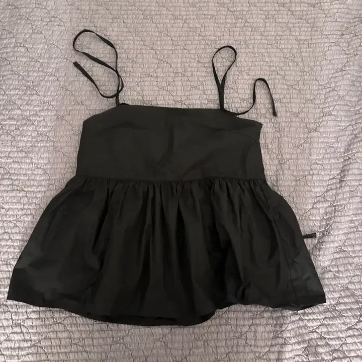 [BUNJANG] Black Cami Blouse / 블랙 끈나시 블라우스