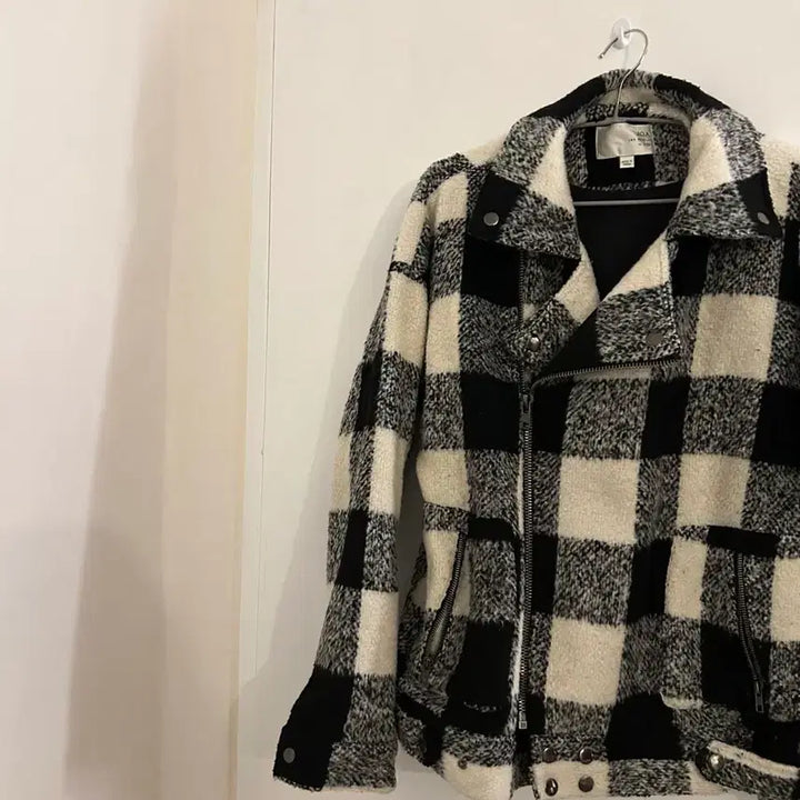 [SOLD OUT] 락시크 일본 빈티지 체크 화이트 퍼 무스탕