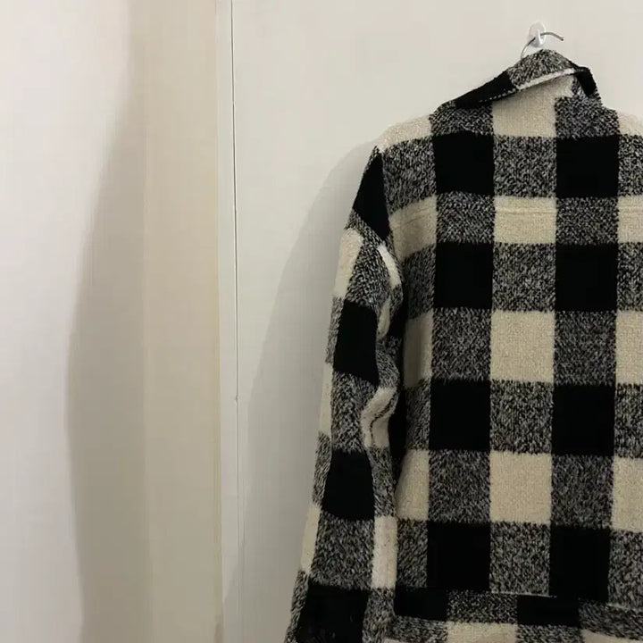 [SOLD OUT] 락시크 일본 빈티지 체크 화이트 퍼 무스탕