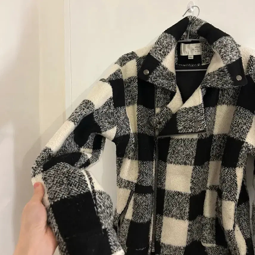 [SOLD OUT] 락시크 일본 빈티지 체크 화이트 퍼 무스탕