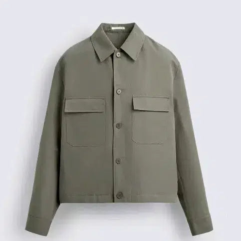 [BUNJANG] ZARA Oversized Pocket Over Shirt Jacket Khaki / L) 자라 25fw 박시핏 포켓 오버셔츠 자켓 카키색 5899 444