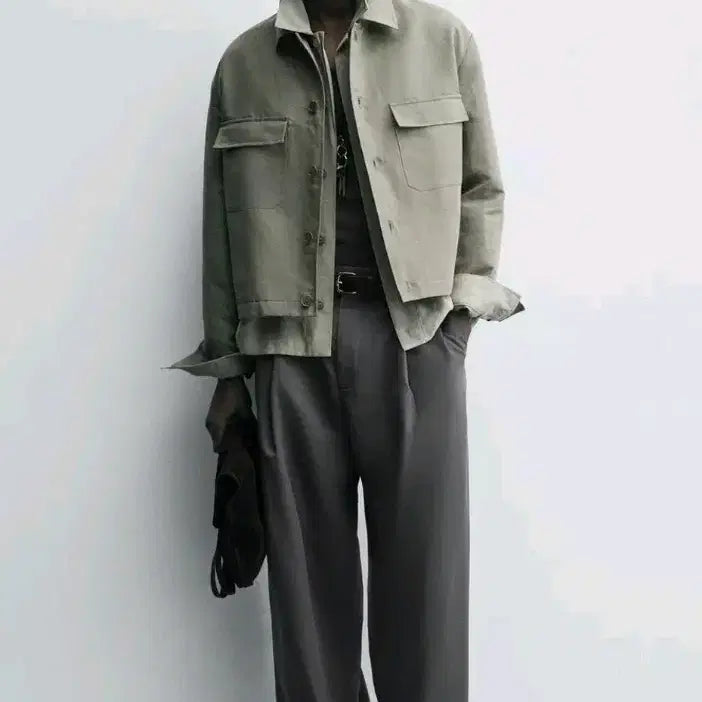 [BUNJANG] ZARA Oversized Pocket Over Shirt Jacket Khaki / L) 자라 25fw 박시핏 포켓 오버셔츠 자켓 카키색 5899 444