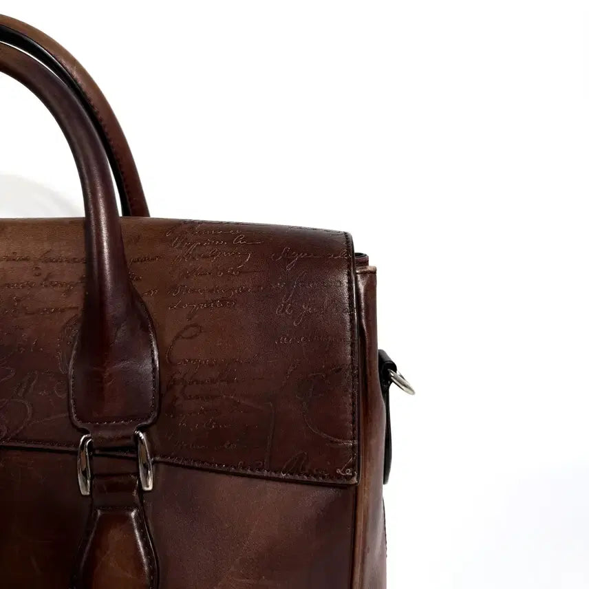 [BUNJANG] Berluti Emio Calligraphy Briefcase / 벨루티 에미오 캘리그라피 브리프케이스