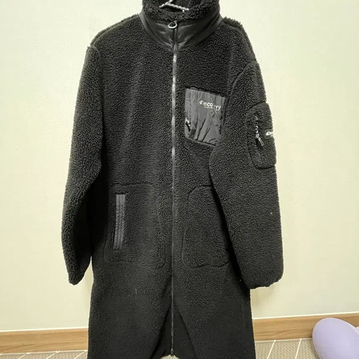 [BUNJANG] Discovery Black Fleece Jacket (Size 95) / 디스커버리 검정색 뽀글이 플리스95