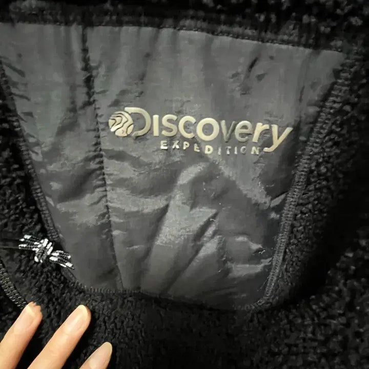 [BUNJANG] Discovery Black Fleece Jacket (Size 95) / 디스커버리 검정색 뽀글이 플리스95