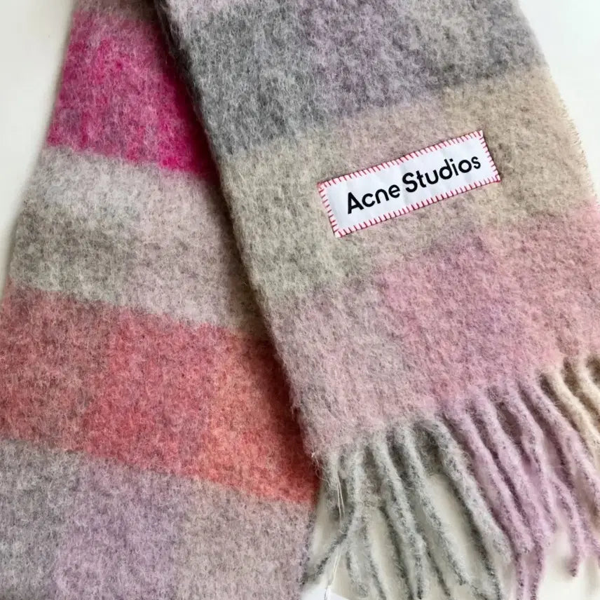 [BUNJANG] Acne Studios Mohair Scarf Lilac Pink / [시즌오프]아크네스튜디오 모헤어 머플러 라일락핑크 정품 새상품