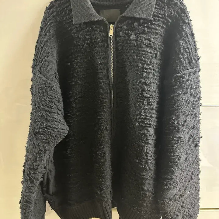[BUNJANG] YOKE Textured Wool Zip-Up Knit Blouson / YOKE 요크 24FW 자카드 울 집업 니트 블루종