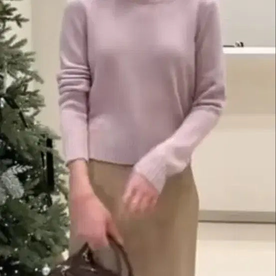 [BUNJANG] Ciel Mare Cashmere 100 Lavender Sweater / 시에 마레 캐시100 라벤더