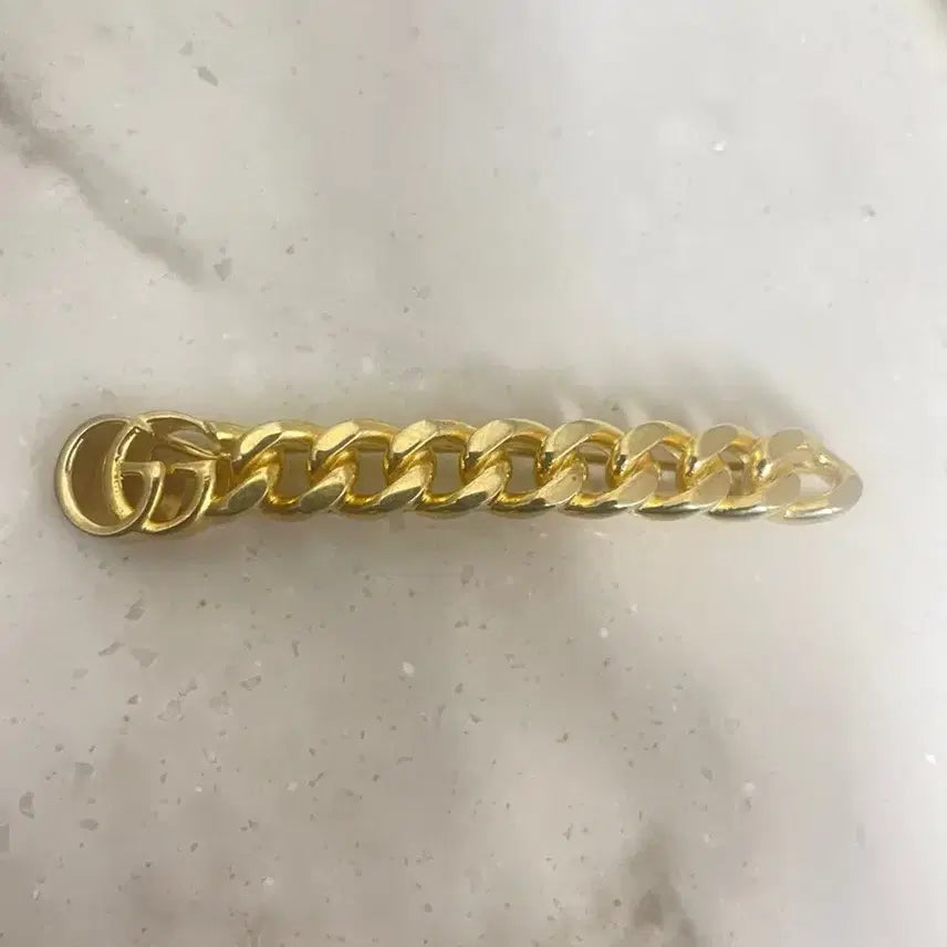[BUNJANG] Gucci GG Gold Chain Hairpin / 구찌 GG 골드 체인 헤어핀