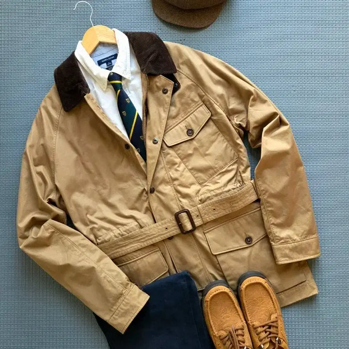 [BUNJANG] Polo Ralph Lauren Belted Trench Jacket / 폴로 랄프로렌 최신형 큐알 벨티드 트렌치 미드 헌팅 자켓