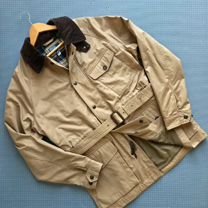 [BUNJANG] Polo Ralph Lauren Belted Trench Jacket / 폴로 랄프로렌 최신형 큐알 벨티드 트렌치 미드 헌팅 자켓