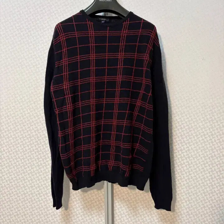 [BUNJANG] Burberry Knitwear Dark Navy L / 이태리 메이드 버버리 100% 버진울 니트