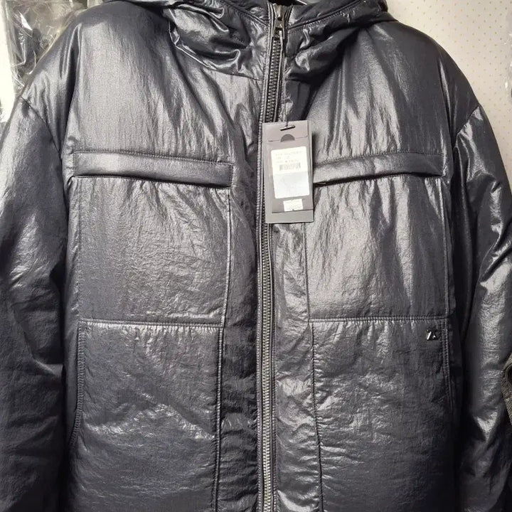 [BUNJANG] ZIOZIO Multi-Pocket Hooded Down Jacket (Black, 105) / 지오송지오 멀티포켓 후드 다운 점퍼 블랙 색상 105 사이즈 새상품