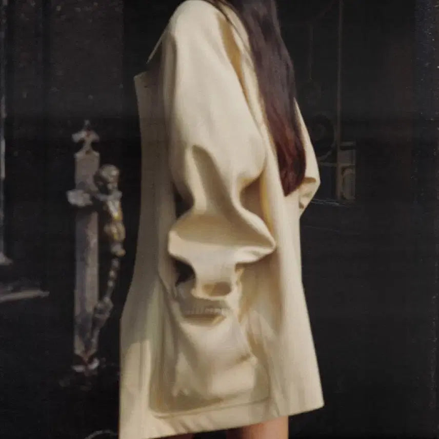 [BUNJANG] OUILARA Butter Beige Safari Jacket / 위라라OUILARA 버터 베이지 사파리 자켓