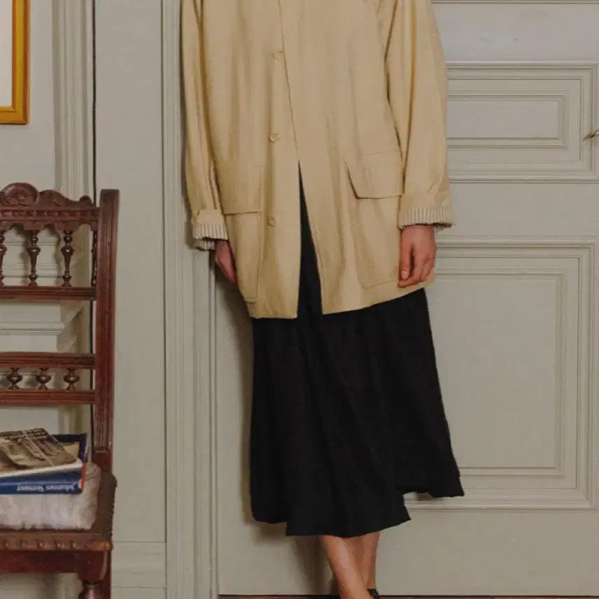 [BUNJANG] OUILARA Butter Beige Safari Jacket / 위라라OUILARA 버터 베이지 사파리 자켓