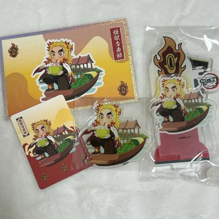[BUNJANG] Demon Slayer Rengoku Thailand Limited Acrylic Postcard Card Set / 귀멸의칼날 귀칼 렌고쿠 태국한정 아크릴 엽서 카드 세트