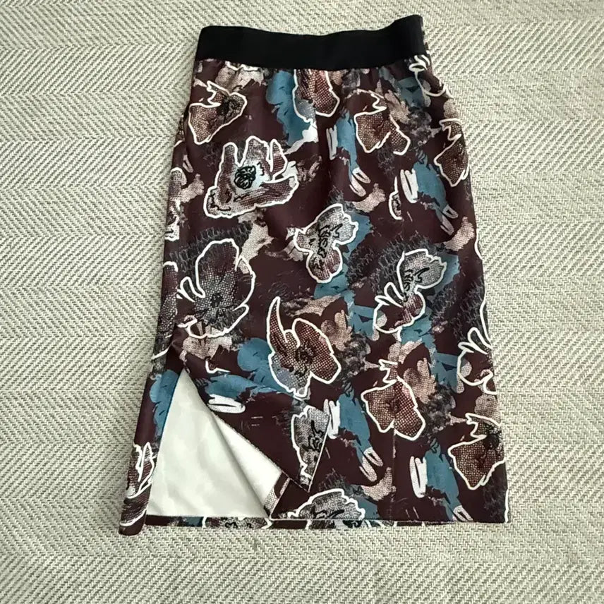 [BUNJANG] Time Floral Print Midi Skirt / Time 꽃 프린트 스커트