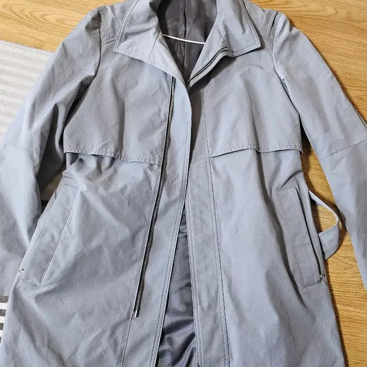 [BUNJANG] Solid Homme Light Gray Trench Coat / 솔리드옴므  라이트 그레이 트렌치코트