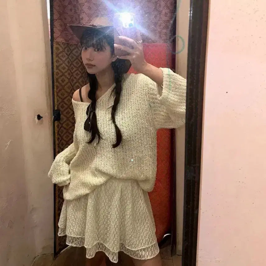 [BUNJANG] Archive J2U Lace Skirt / 아카이브제이투유 레이스 스커트