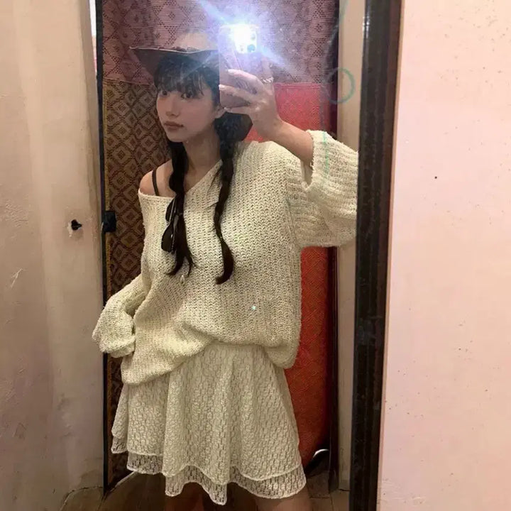 [BUNJANG] Archive J2U Lace Skirt / 아카이브제이투유 레이스 스커트