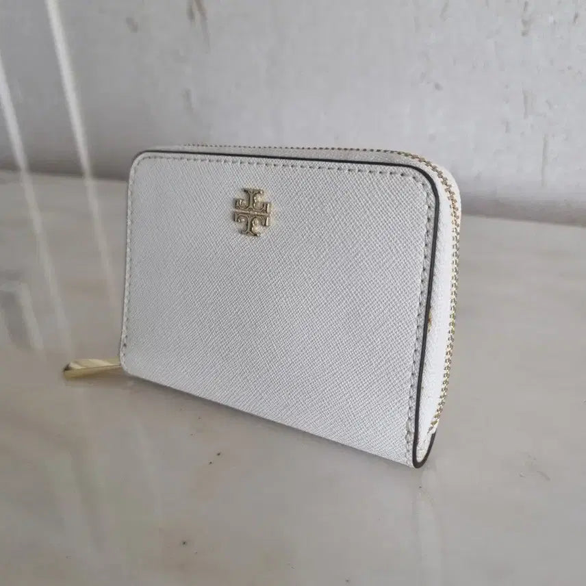 [BUNJANG] Tory Burch White Zipper Wallet / (미사용) 토리버치 화이트 지퍼 반지갑