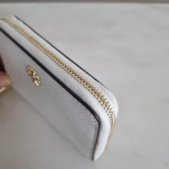 [BUNJANG] Tory Burch White Zipper Wallet / (미사용) 토리버치 화이트 지퍼 반지갑