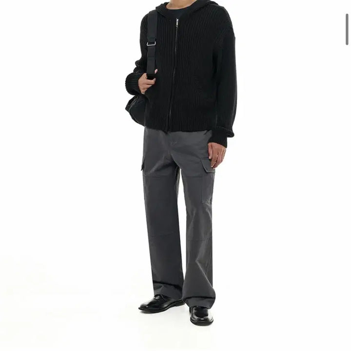 [BUNJANG] [BeSlow x Derek] Cotton Twill Cargo Pants (Charcoal) / [비슬로우X데릭]COTTON TWILL CARGO PANTS / 차콜