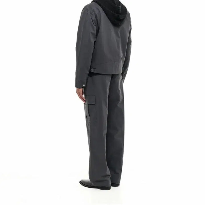 [BUNJANG] [BeSlow x Derek] Cotton Twill Cargo Pants (Charcoal) / [비슬로우X데릭]COTTON TWILL CARGO PANTS / 차콜